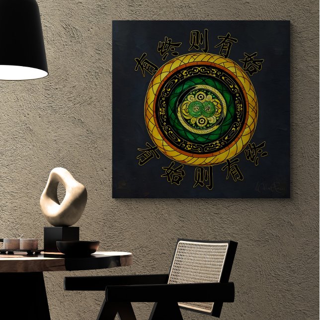 Förnyelse: {37} Där det är slut börjar det Canvastryck (proverb: "Where there is an end, there is a beginning; where there is a beginning, there is an end")