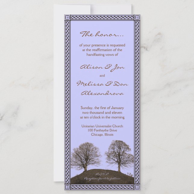 Förnyelse av handfasta Dubblor Inbjudningar (Framsida)