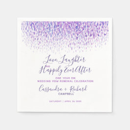 Förnyelse av lila bröllop under ett år lyckligtvis pappersservett