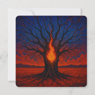 Förnyelse i Flamor - Surreal Renewal Greeting Card Julkort