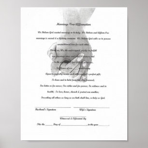 Förnyelsemall för certifikat Giftermål Vow Poster