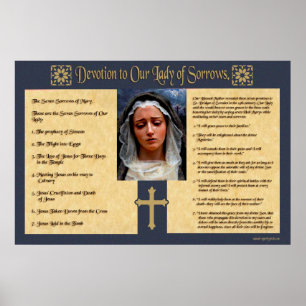 Förödelse till vår Dam av Sorrows. Poster