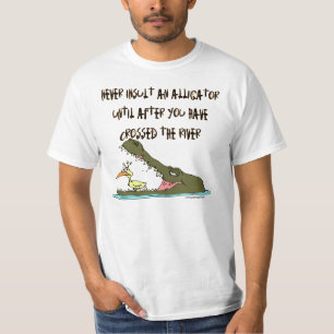 Förolämpa aldrig en alligator t shirt