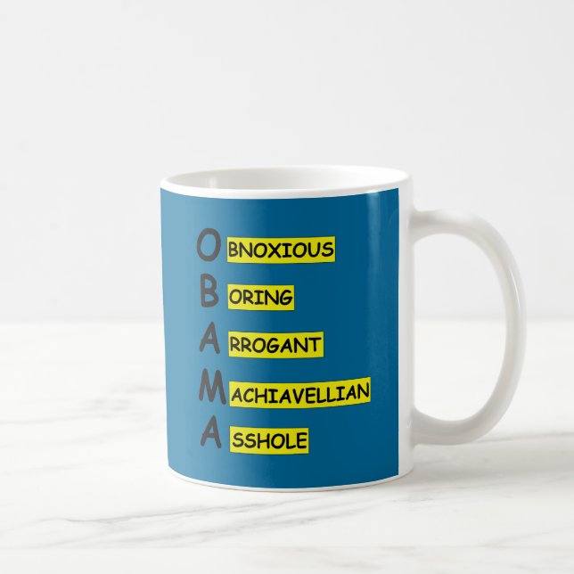 Förolämpa slogan anti Obama Kaffemugg (Höger)