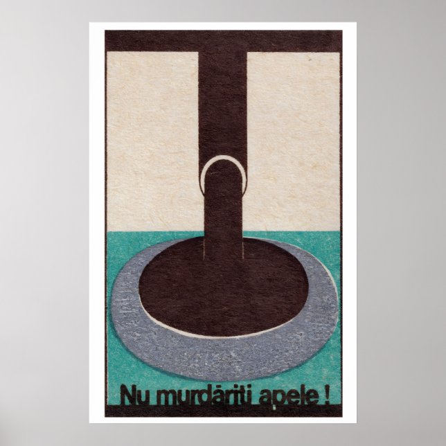 Förorena Inte Vattnet - Matchbox Tryck (Framsidan)