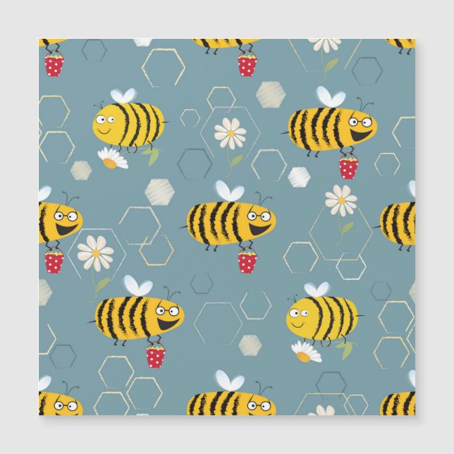 Förorenande bin, Blommar Garden Scene. (Framsida)