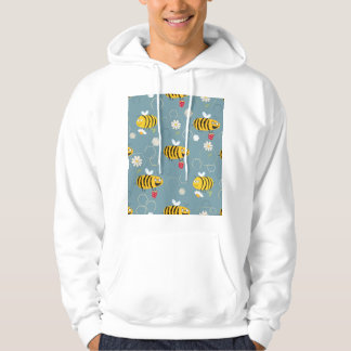 Förorenande bin, Blommar Garden Scene. Hoodie