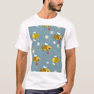 Förorenande bin, Blommar Garden Scene. T Shirt