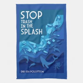 Förorening av havet kökshandduk