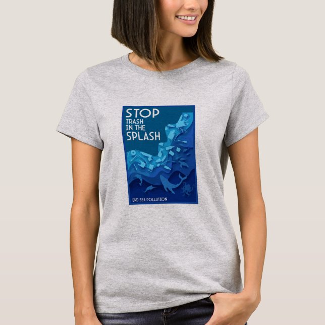 Förorening av havet t shirt (Framsida)