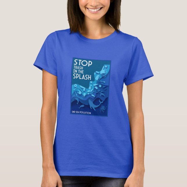 Förorening av havet t shirt (Framsida)