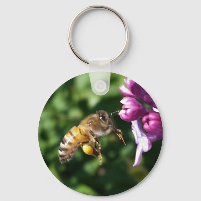 Förorening av honungsbin Lila Lilacs Nyckelring (Framsida)