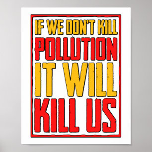 Förorening kommer att Döda oss klimatförändringsmi Poster