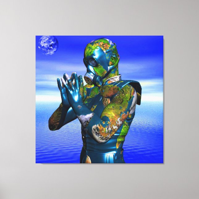 Föroreningar i världen canvastryck (Framsida)