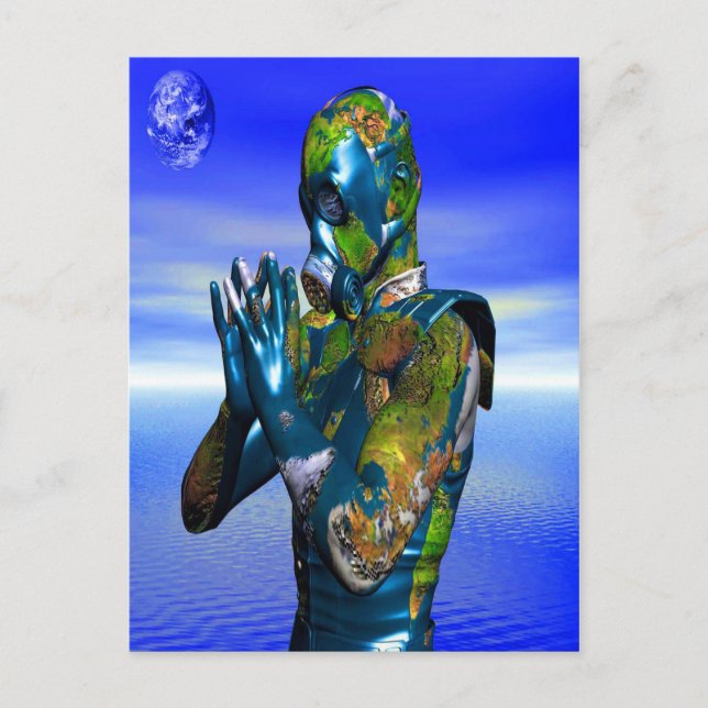 Föroreningar i världen vykort (Framsida)