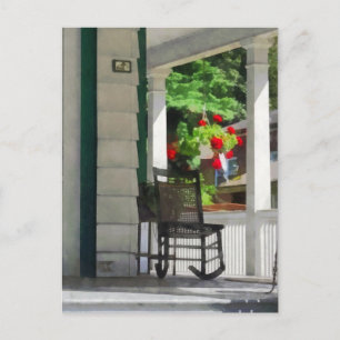 Föroreningar - Porch med Rocking-stol och Geranium Vykort