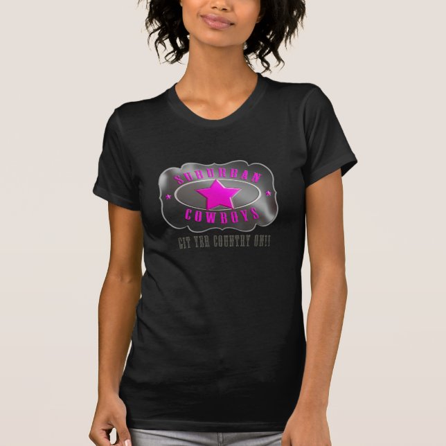 Förorts- CowboysdamT-tröja T Shirt (Framsida)