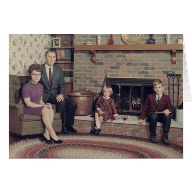 Förorts- gotiskt hälsningskort (Framsidan Horizontal)