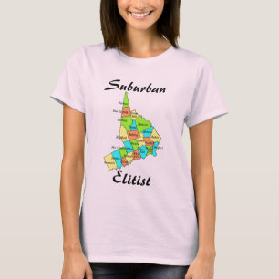 Förortsbor Elitist - Fairfield County Långärmad T Shirt
