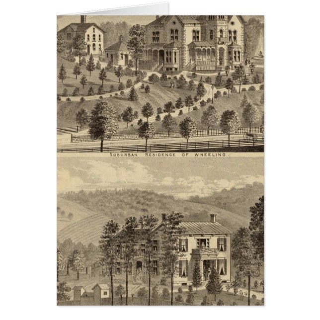 Förortshem för hjul hälsningskort (Framsidan)