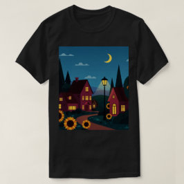 Förortskvarter på natten t shirt