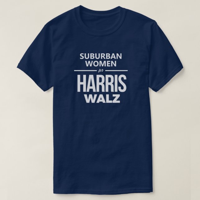 Förortskvinna för Harris Walz T Shirt (Design framsida)