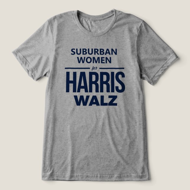 Förortskvinna för Harris Walz T Shirt (Design Framsida)