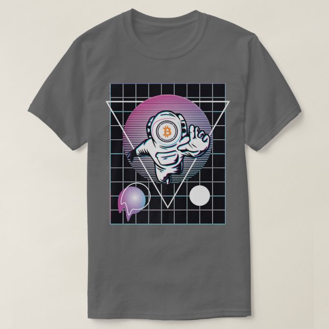 Förpackad bitcoin Astronaut Premium T-Shirt (Design framsida)