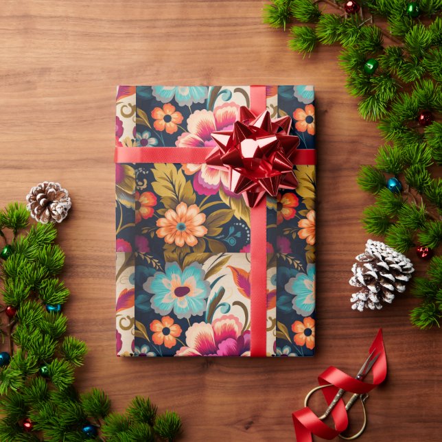 förpackad gåva med kärlek presentpapper (Julgåva)