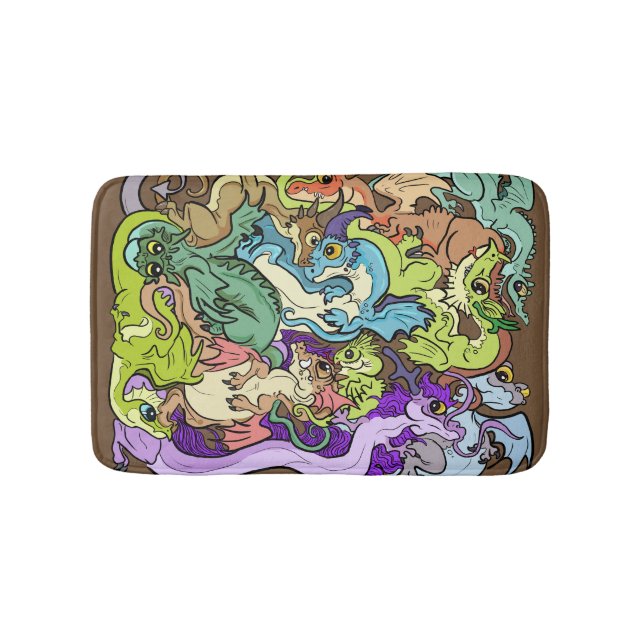 Förpackad i Party Dragon Badrumsmatta (Framsidan)