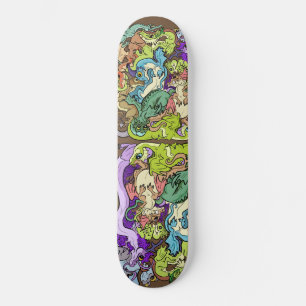Förpackad i Party Dragons Mini Skateboard Bräda 18,5 Cm