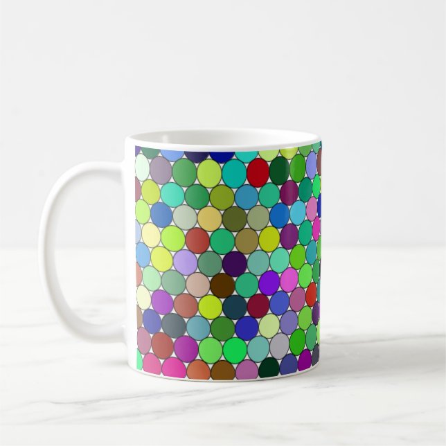 Förpackade cirklar 11oz Mugg (Vänster)