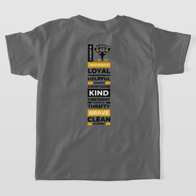 Förpackning 475 | 25-årsdagen T-Shirt (Laydown Baksida)