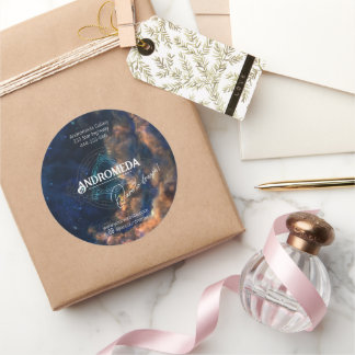 Förpackning för storhetskosmisk företagsmateriel runt klistermärke