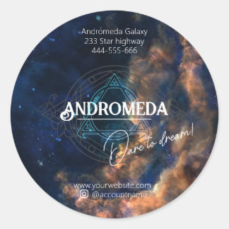 Förpackning för storhetskosmisk företagsmateriel runt klistermärke