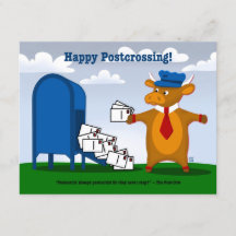 FÖRPACKNING MED 10 Postcrossing Ko Postkort