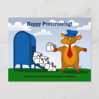 FÖRPACKNING MED 10 Postcrossing Ko Postkort Anteckningskort