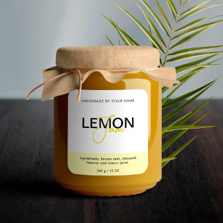 Förpackning med etikett för Lemon Sylt