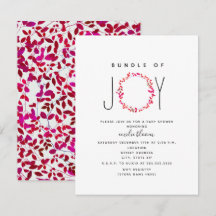 Förpackning med Joy Girly Greenery WandeBaby Showe