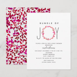 Förpackning med Joy Girly Greenery WandeBaby Showe Inbjudningar