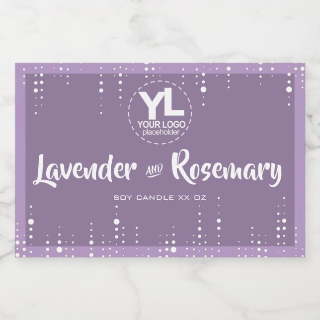 Förpackning med lila sojaläck för regn. mat etiketter (Singel etikett)