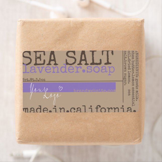 Förpackning med Logotyp av lavender Soap Salt Prod Fraktsedel (Insitu)