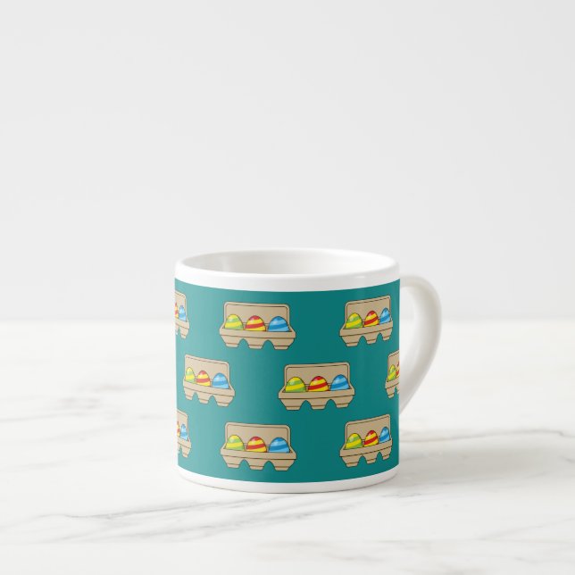 Förpackning med Påskägg för färgstark Tecknad Espressomugg (Framsida höger)