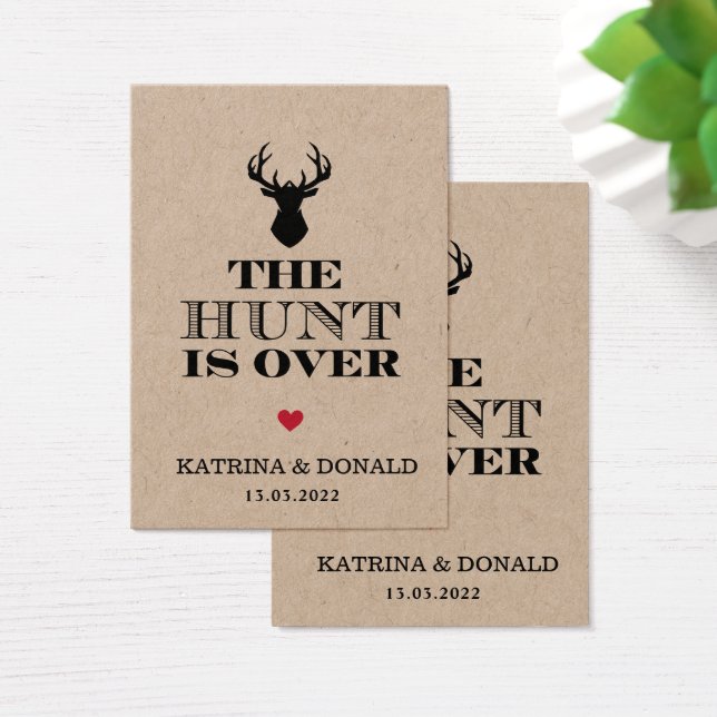 Förpackning om 100 Hål Hunt är över Kraft Märkre Visitkort (Skivbord)