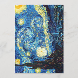 Förpackning om 100 Van Gogh-inbjudningar i kväll Inbjudningar