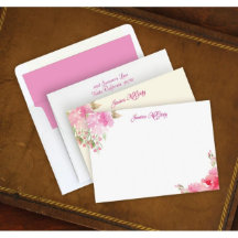 Förpackning om 24 Sötter i Rosa korrespondentkort