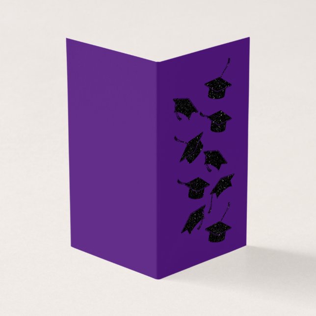 Förpackning om 25 Glitter Studenten-kort Kort (Utsida)