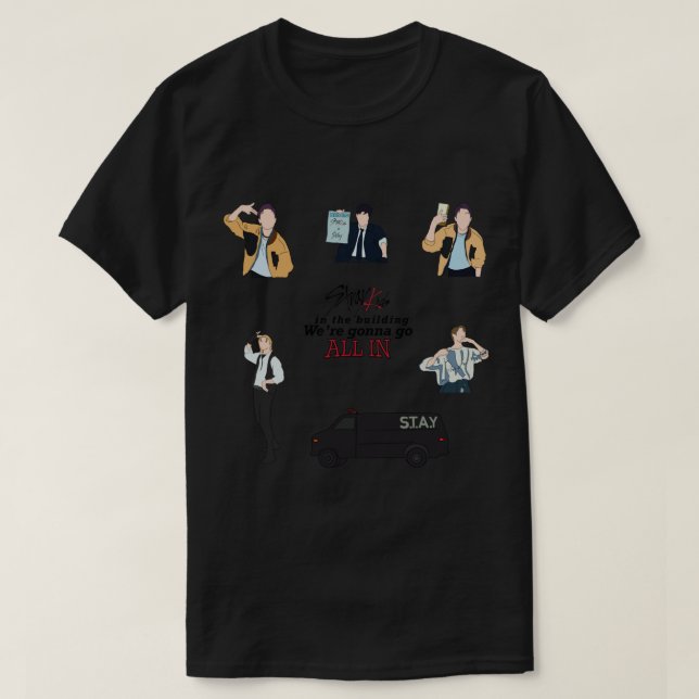 Förpackning - Stray Kids - allt i 7-8 medlemslände T Shirt (Design framsida)