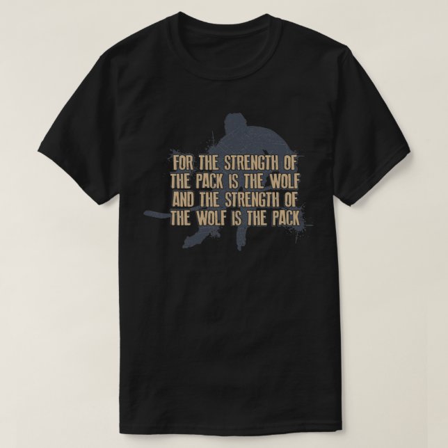 Förpackningens styrka är Vargen hockey. T Shirt (Design framsida)