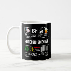 Förpacknings- och hanteringsetikett för kriminalte kaffemugg